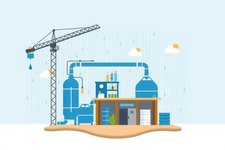 如何在施工现场实现高效的雨水收集系统？