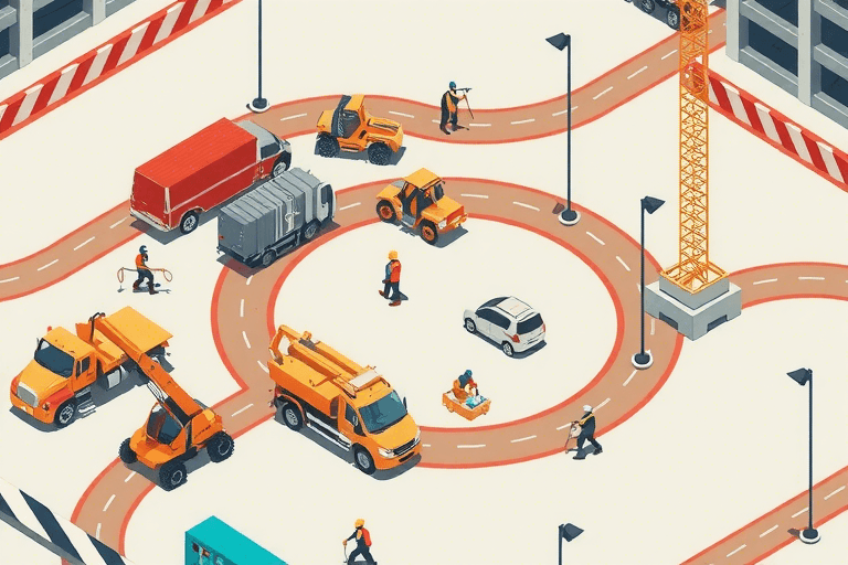 如何构建高效的施工现场错车系统？实现安全与效率的双赢策略