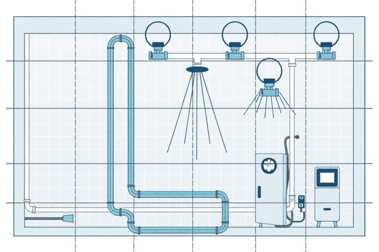 如何确保自动喷淋系统的施工符合规范？