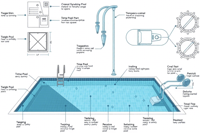 如何设计和绘制一份详细的恒温泳池系统施工图？
