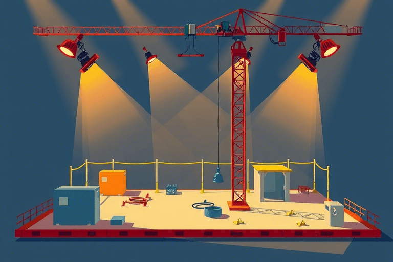 如何选择和布置施工现场照明系统？施工现场照明系统图片展示与分析