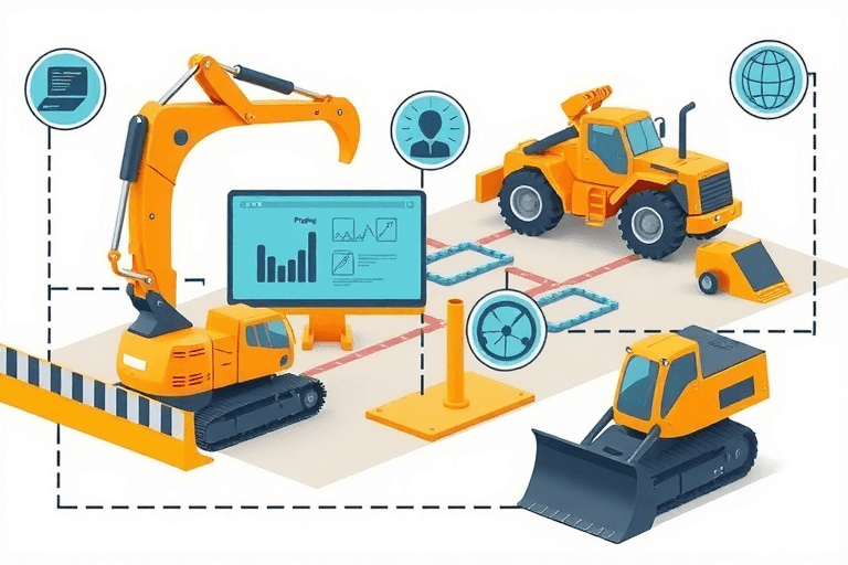 如何设计和实现高效的施工现场机械管理系统图？