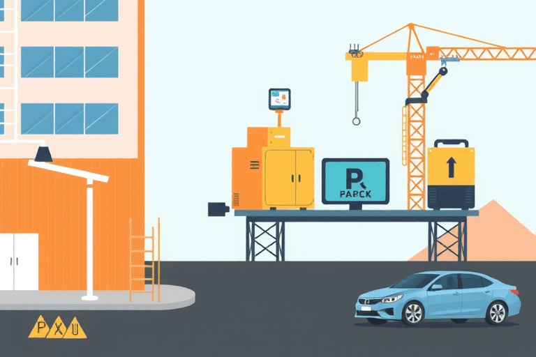 如何确保高效有序地完成停车管理系统的施工现场建设？