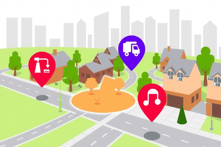 如何设计和实现一个高效便捷的小区施工导航系统？