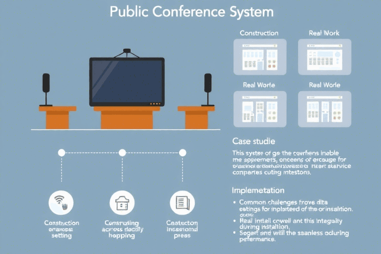 如何确保公共会议系统的施工过程符合规范？