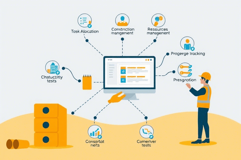 如何创建一个高效的施工现场管理系统图？