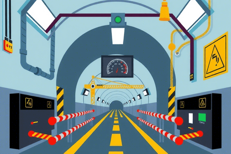 如何制作关于隧道施工门禁系统的动漫图？