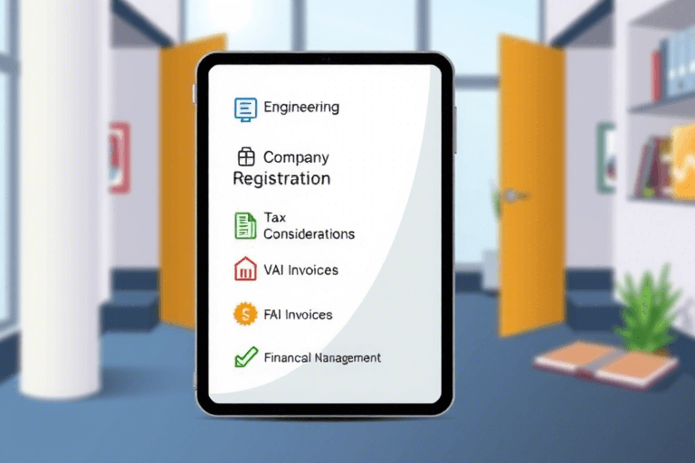 如何注册一家专注于工程资料管理的公司？税务方面应该注意哪些问题？