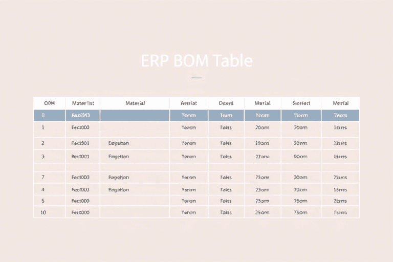 ERP建BOM表怎么做？从零开始教你如何高效构建产品结构清单