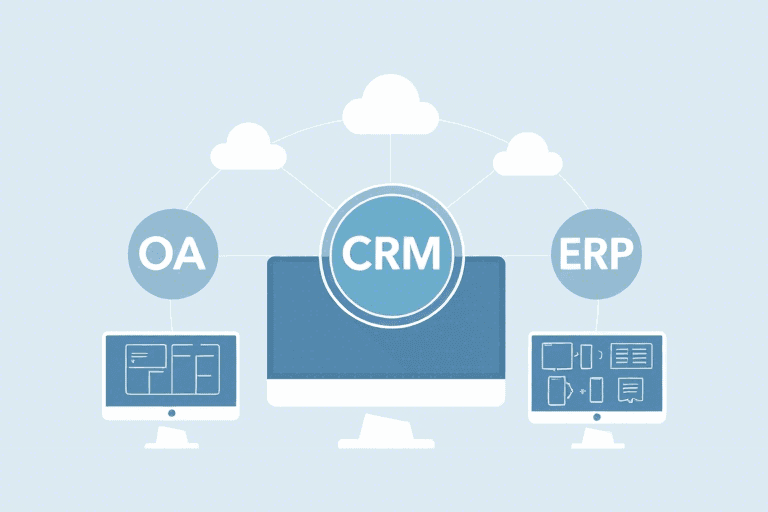 OA CRM ERP如何协同工作？企业数字化转型的三大系统整合之道