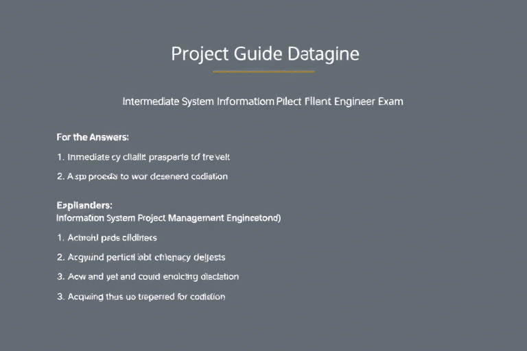 信息系统项目管理工程师中级答案怎么高效获取和正确使用？