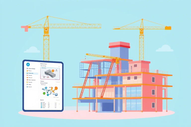 施工界面插画软件怎么做？如何高效设计建筑工地可视化表达？