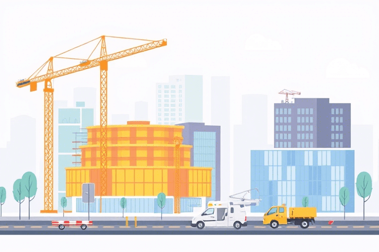 道路施工插画软件怎么制作？如何高效设计专业施工场景可视化方案？