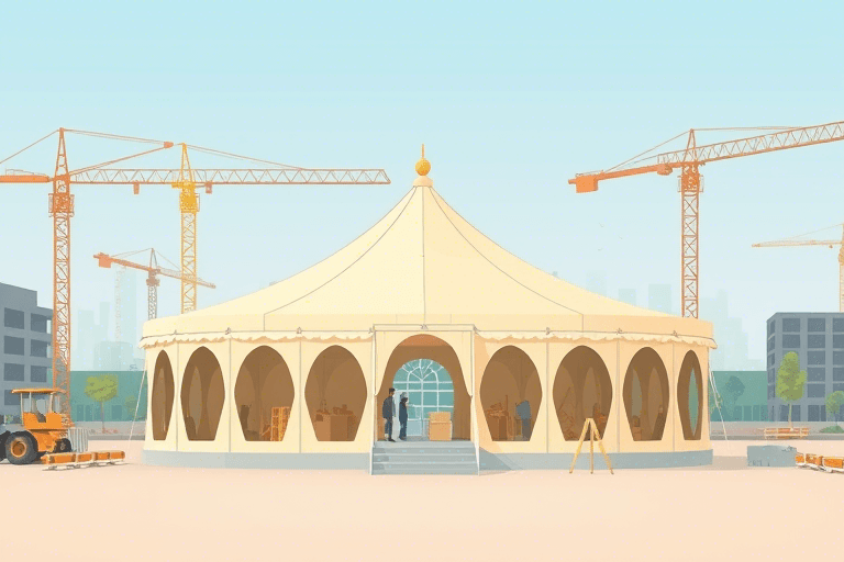 施工帐篷拍照软件好看？如何用科技让工地现场更出片？