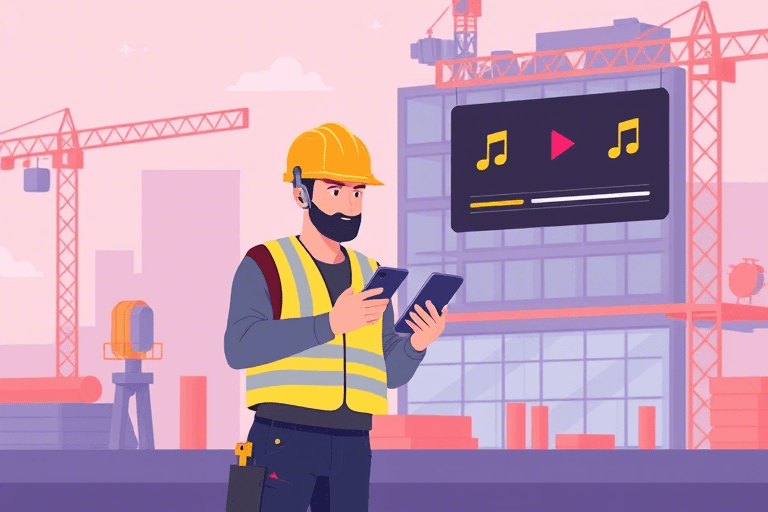 施工专用音乐软件如何助力提升工地效率与员工幸福感