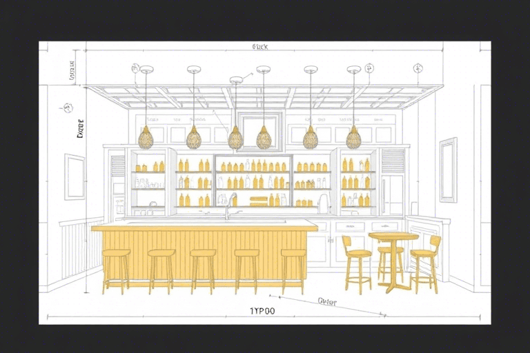 吧台施工图分析软件如何实现精准设计与高效施工管理