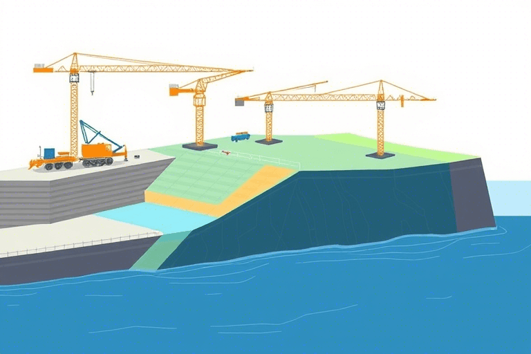 斜坡堤施工动画模拟软件怎么做？如何提升港口工程可视化与效率？