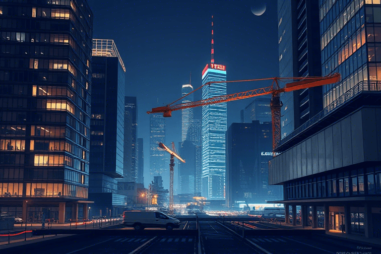 软件新城夜间施工图片如何拍出专业感？揭秘高效拍摄技巧与实用建议
