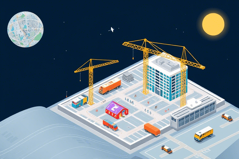 施工平面卫星图制作软件如何实现高效精准的工程可视化管理